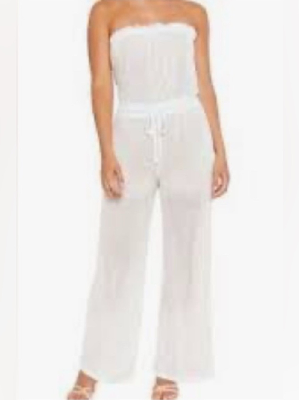 DOTTI Strapless Mesh Swim Cover Up Jumpsuit Size XL